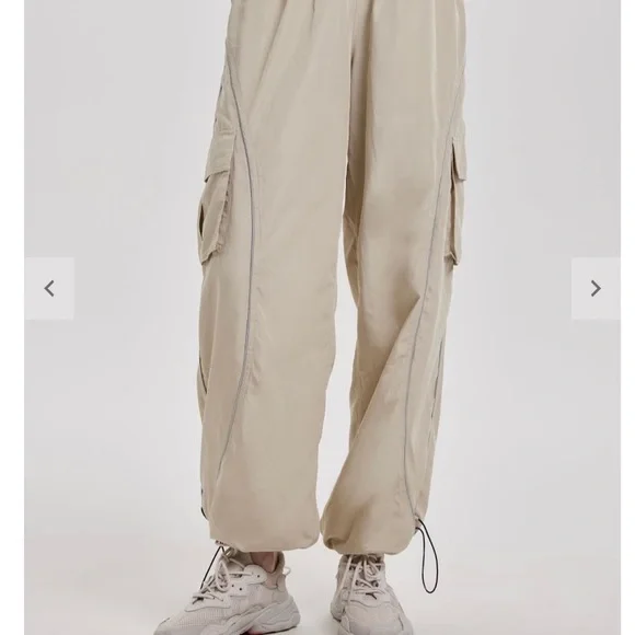 LIT Tan Parachute Drawstring Joggers - Picture 2 of 12